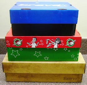 Empty shoe boxes for Operation Christmas Child