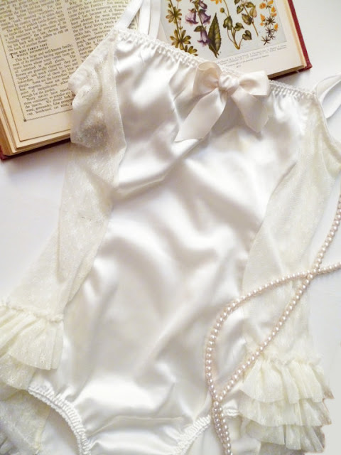 ohhh lulu white ruffle and lace lingerie