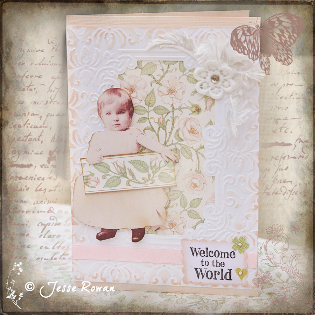 Vintage shabby chic style card by Jesse Rowan