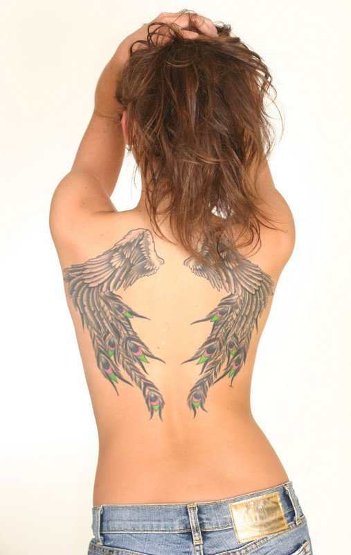 Sexy Angel Wings Tattoo for Women