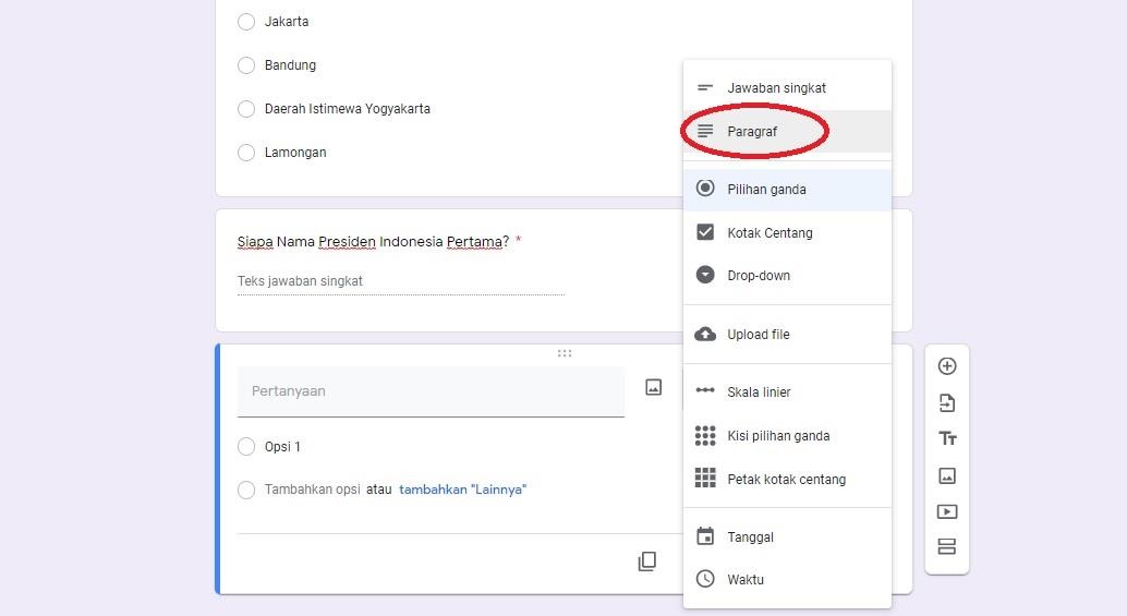 membuat soal esai jawaban panjang