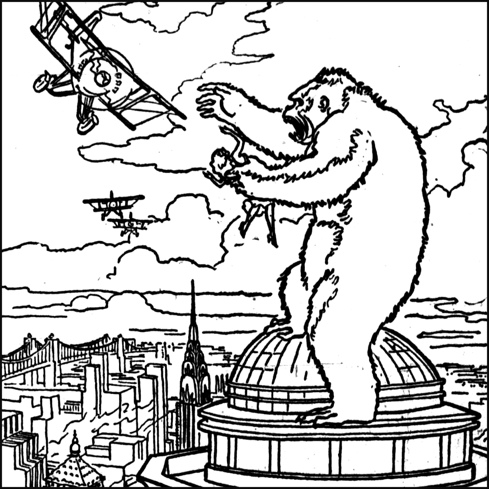 The Collinsport Historical Society: The Morgue: KING KONG coloring