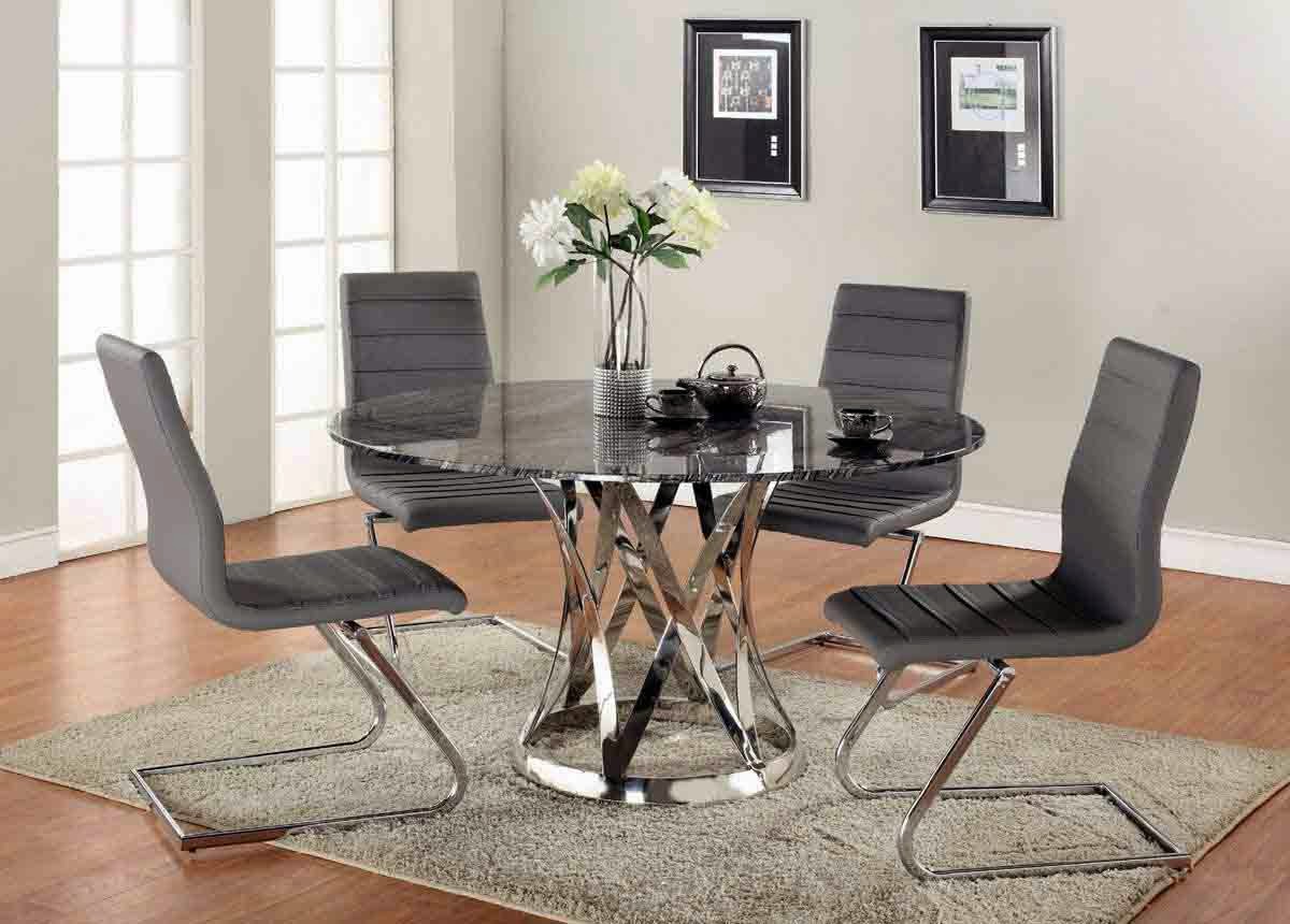 black leather dining chairs