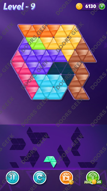 Block! Triangle Puzzle 8 Mania Level 9 Solution, Cheats, Walkthrough for Android, iPhone, iPad and iPod