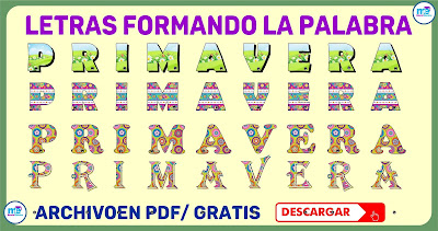 Letras formando la palabra primavera