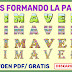 Letras formando la palabra primavera