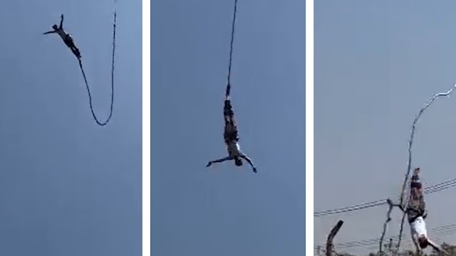 Vídeo: Homem sobrevive após corda de bungee jump arrebentar na Tailândia | Brazil News Informa