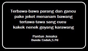 PANTUN JENAKA  * Contoh-Contoh Pantun: Bunda Endah 