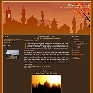 Masjid Islamic Blogger Template