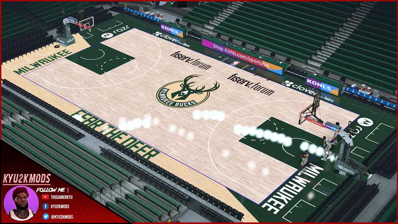 NBA 2K24 Milwaukee Bucks 2024 Court