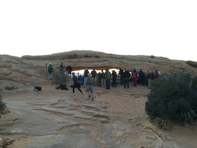 All the Photographers in front of Mesa Arch