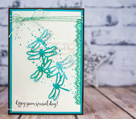 Vibrant Dragonflies Birthday Card made using Stampin' Up! UK products.  Buy yours here