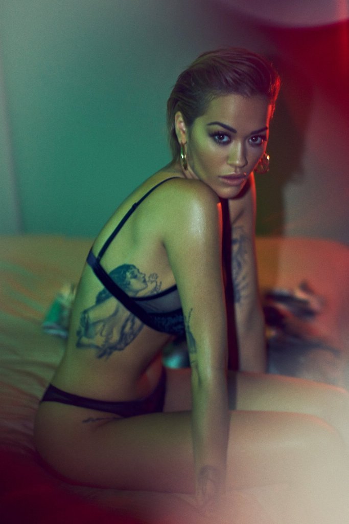 Rita Ora hot in sexy lingerie Vanity Fair Italy magazine photoshoot