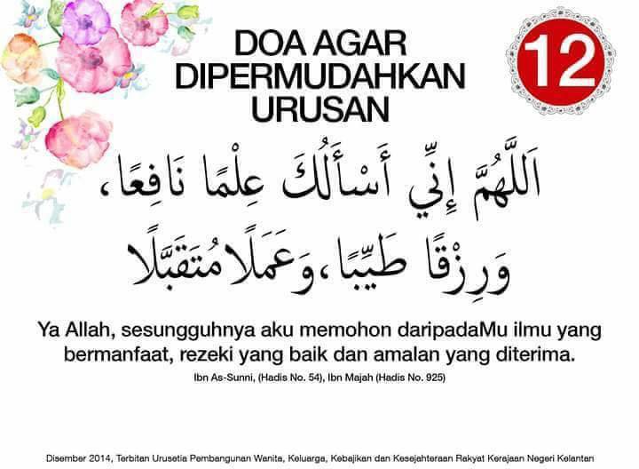 Himpunan Doa Harian dalam Rumi & Arab bersama Terjemahan ...