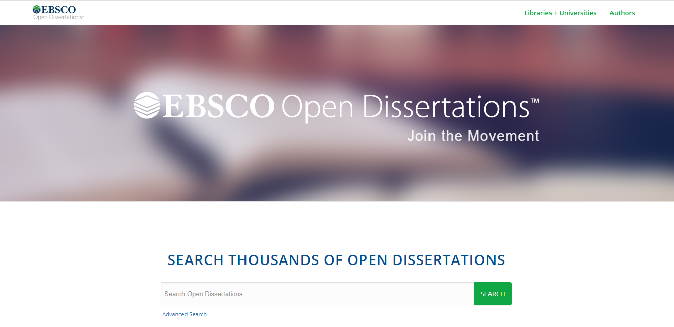 EBSCO Open Dissertations