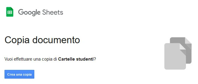 copia documento modello cartelle studenti