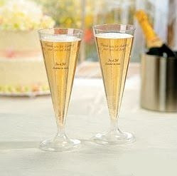Personalized Clear Champagne Flutes