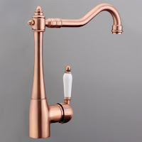  Antique Copper Swivel Single Lever Faucet for Kitchen Sink
