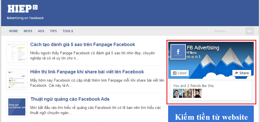 Cách chèn Fanpage Like Box vào website. Thêm tiện ích Page Plugin cho trang web của bạn