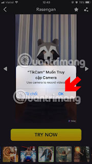 Try TikCam video recordingAllow TikCam to access the camera