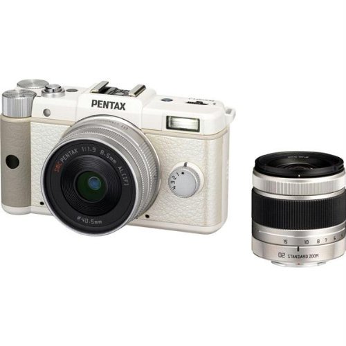 Interchangeable Lens Digital Cameras-Pentax Q Kit 12.4MP Lens-Interchangeable SL Digital-Still Camera-White