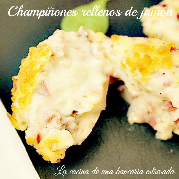 Champiñones rellenos de jamón, receta paso a paso y con fotografías.