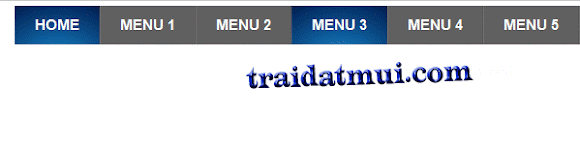 Menu ngang đơn giản,  hiệu ứng mượt với CSS3