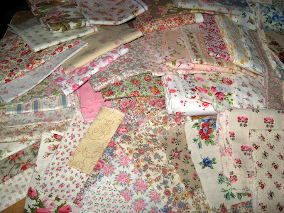 fabric with roses