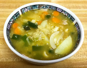 Quinoa soup serving