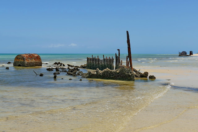 Geschichte Normanby Fairlight Schiff Wrack Wreck Moreton Island Gerippe Kessel Dampfschiff