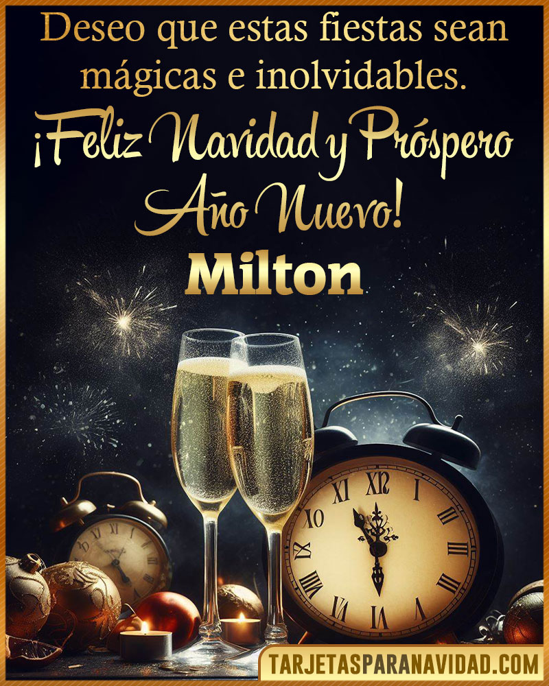Feliz Navidad y Próspero Año Nuevo Milton