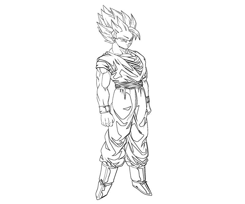 Printable Goku 10 Coloring Page