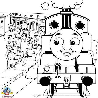 Cartoon pictures of Annie and Clarabel Thomas the tank engine colouring pages to color and print out