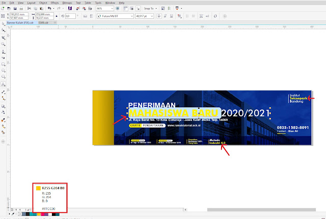 Download Banner Penerimaan Siswa Baru CorelDraw X7