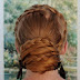 My look for today~ casual Dutch braids and spiral bun