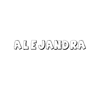 Nombre Alejandra para colorear