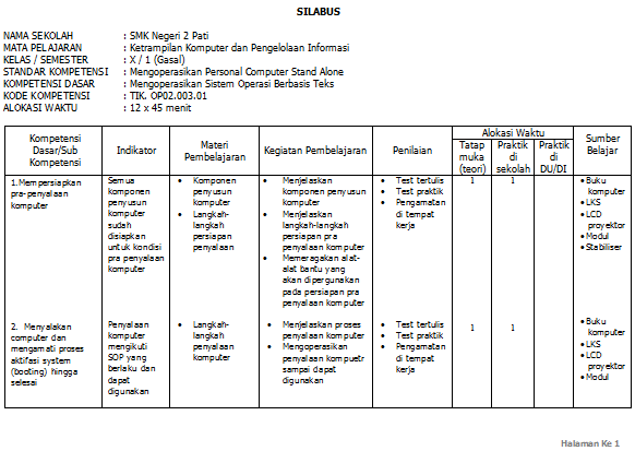 582 x 413 png 27kB Contoh silabus adalah sebagai berikut 