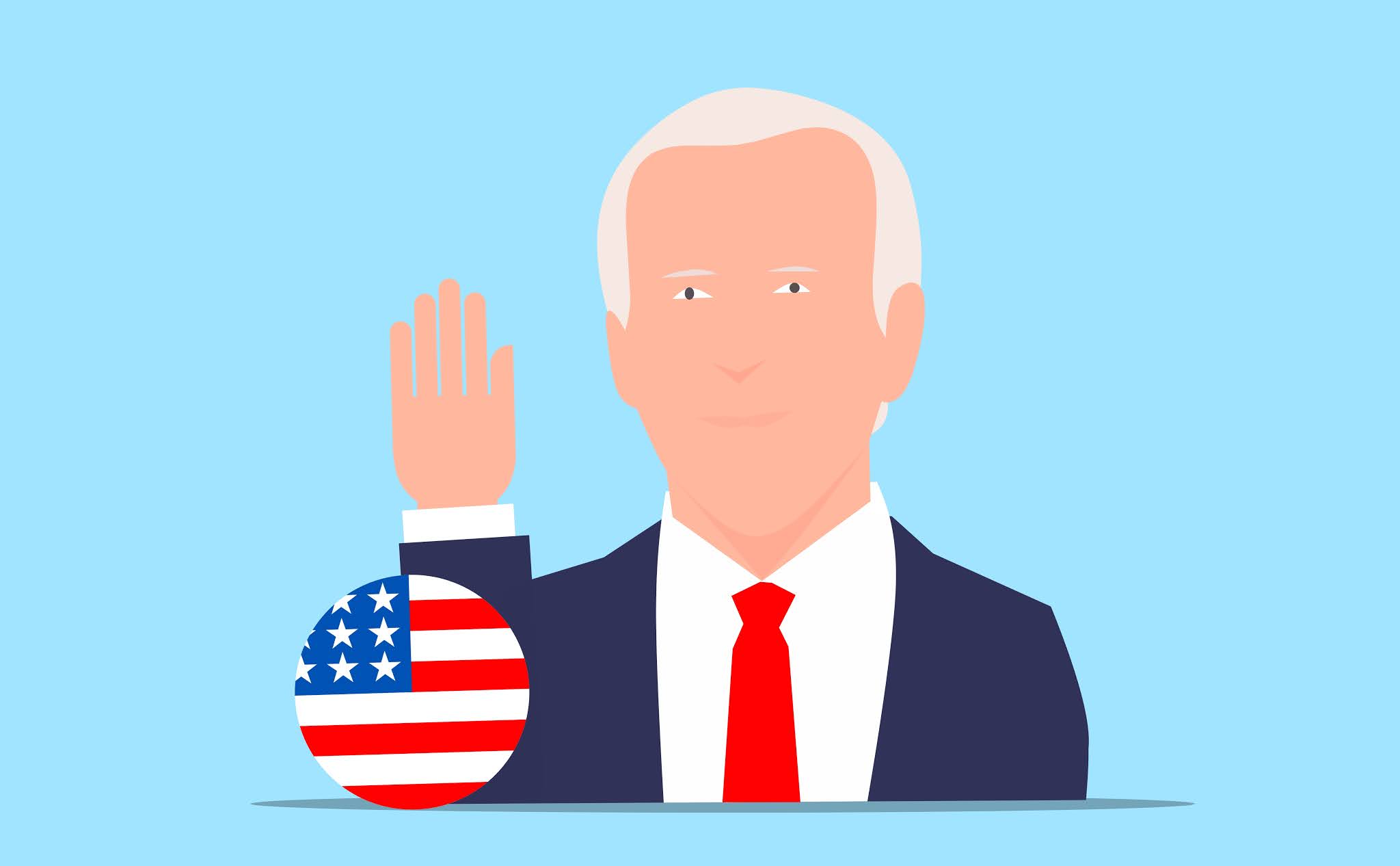 Illustration of joe biden president of united States