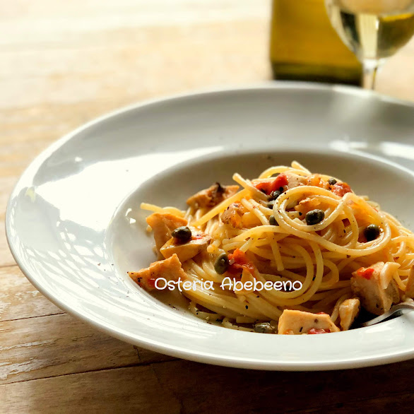Pasta Al Sugo Di Pesce Spada Alla Eoliana 冬カジキとケイパーのパスタ エオリア風 Osteria Abebeeno