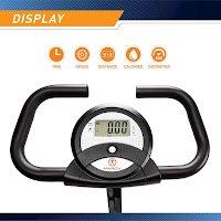 Marcy NS-653 Recumbent Bike's LCD Monitor, image, displays Time, Speed, Distance, Calories burned, ODO