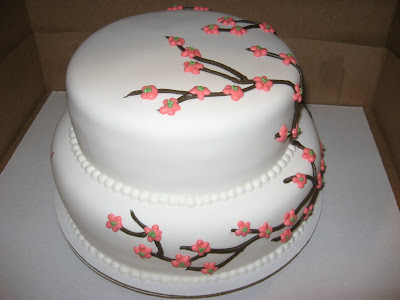 cherry blossom wedding cake