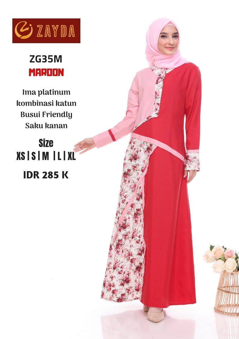 KOLEKSI TERBARU GAMIS EKSKLUSIF ZAYDA ZG 35