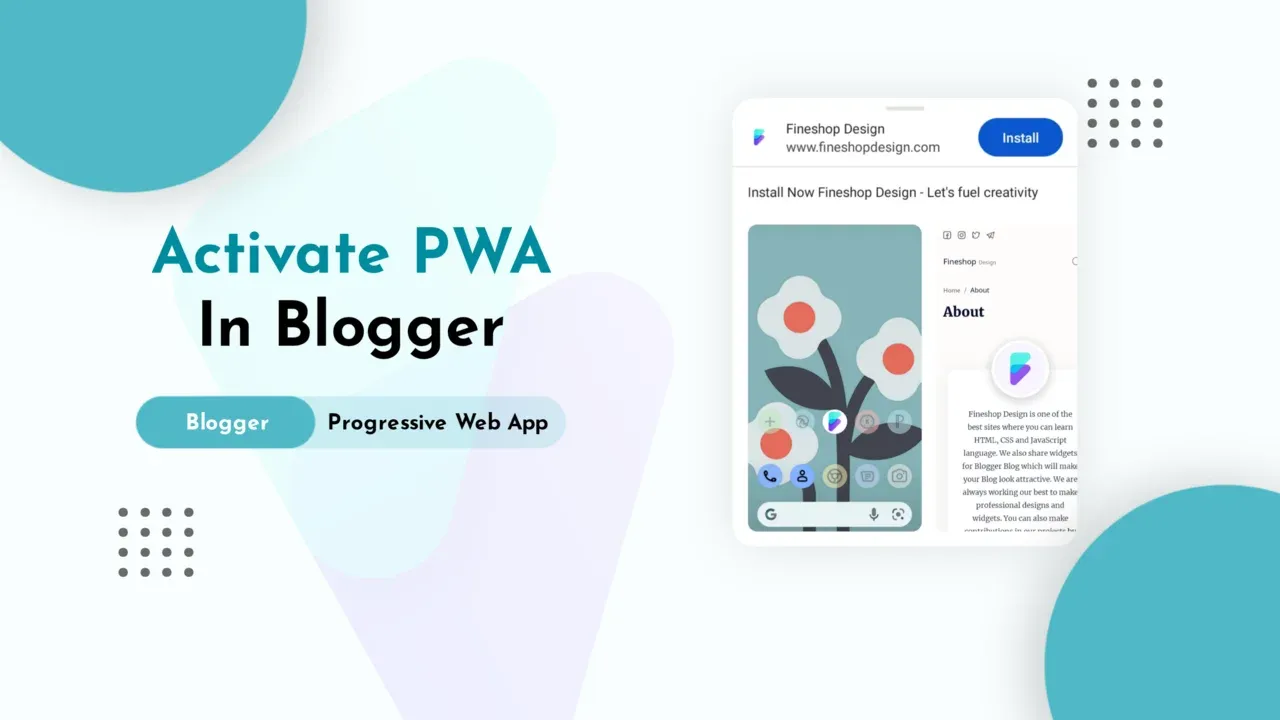 Activate Progressive Web App in Blogger