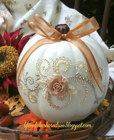 Pumpkin glitter and glitz decorate pumpkin with rhinestone appliques