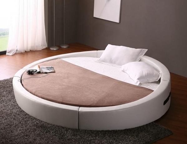 Desain Tempat Tidur Modern berbentuk Lingkaran  Rancangan 