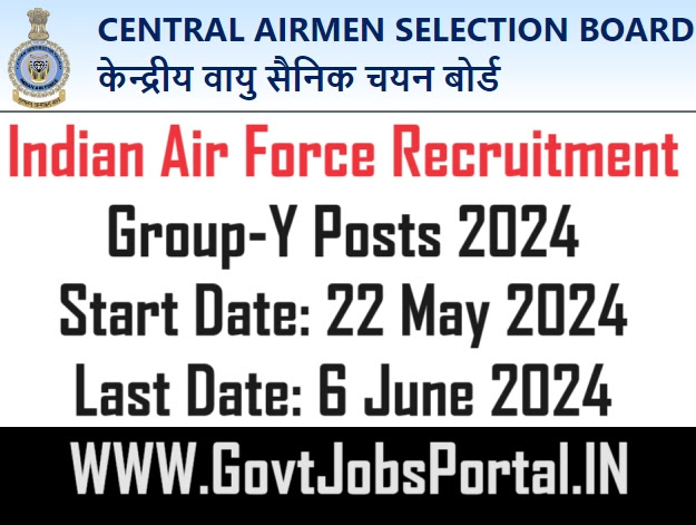 Indian Airforce Group Y Recruitment 2024: Apply for Airmen Medical Assistant Trade Vacancy