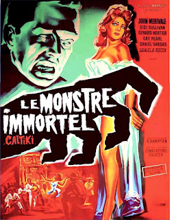 CALTIKI LE MONSTRE IMMORTEL. Francia. Cartel: 120 x 160 cms. CALTIKI, EL MONSTRUO INMORTAL. Caltiki, il mostro immortale. 1959. Italia, Estados Unidos. Dirección: Riccardo Freda (como Robert Hamton), Mario Bava (sin acreditar). Reparto: John Merivale, Didi Perego, Gérard Herter, Daniela Rocca, Giacomo Rossi-Stuart, Daniele Vargas.