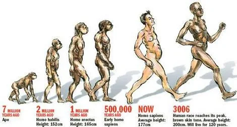 Qúa trình tiến hoá hàng triệu năm