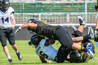 Sportfotografie GFL2 American Football Münster Blackhawks Langenfeld Londhorns Olaf Kerber