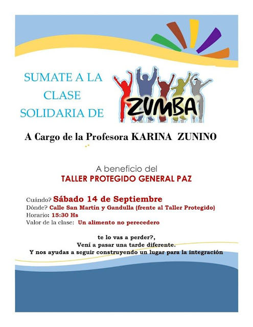 Clase solidaria de Zumba a beneficio del Taller Protegido de General Paz